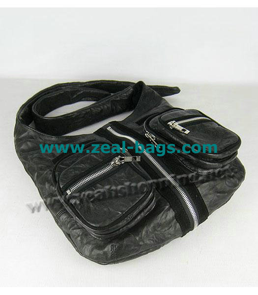 AAA Replica Alexander Wang Donna Hobo Should Bag Black Lambskin